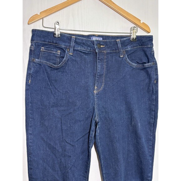 NYDJ Not Your Daughter's Jeans Women's 14 Blue Dark Wash Skinny Stretch Tummy - Picture 2 of 10